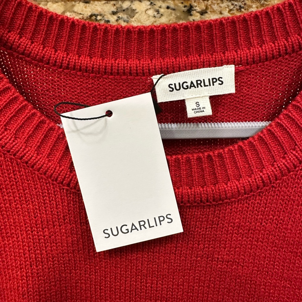 Sugarlips Balloon Sleeve Sweater Dress - Picture 5 of 5